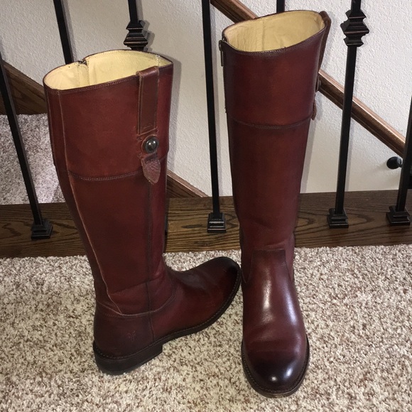 frye jayden button tall redwood